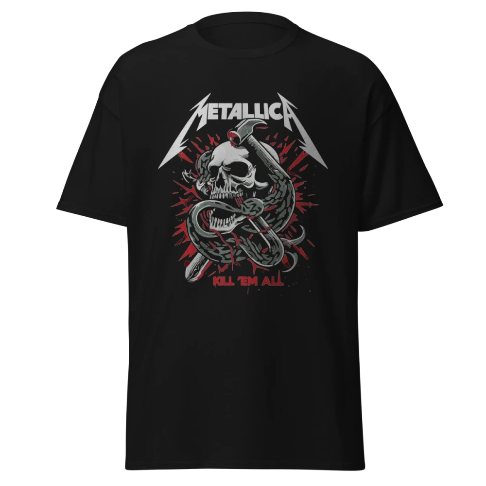 METALLICA - Kill 'Em All Skull & Snake - Graphic Tee - Vintage Streetwear